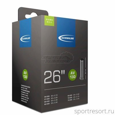 Велокамера Schwalbe 26x2.1-3.0 (54/75-559) A/V-40mm Downhill AV13D