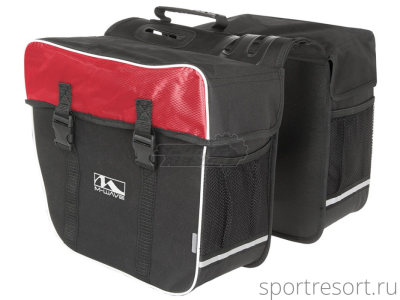 Велосумка на багажник M-Wave Amsterdam Double 30L Black/Red 5-122803
