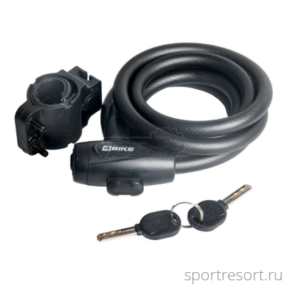 Замок 4Bike 12x1800 (ключ) черный ARV-588-BLK-1800