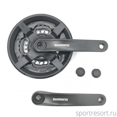 Система Shimano Tourney FC-TY301 6/7/8ск (Квадрат, 42/34/24T, 150mm, черная, защита)