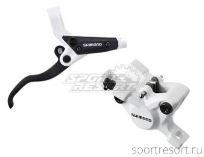 Тормоз дисковый Shimano M445/M447 задний (1700мм, белый, белая гидролиния)